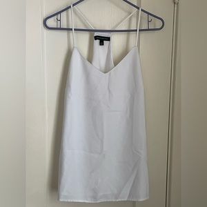 White razer back tank from banana republic.